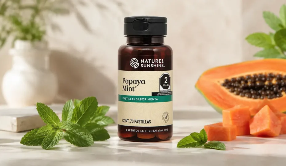 papaya y menta